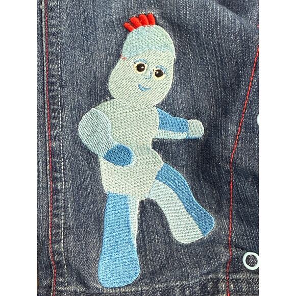 In The Night Garden Overalls Toddler 18-23M Iggle Piggle Embroidered Denim Bibs - Picture 3 of 9